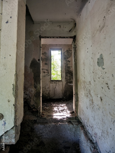 Photography Corridor in abandoned, rundown property