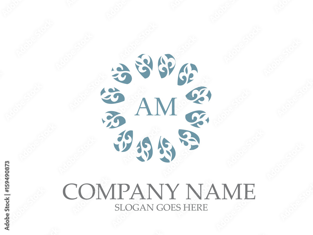 Abstract AM Letter Monogram Elegant Logo Design Abstract AM Letter Monogram Elegant Logo Design