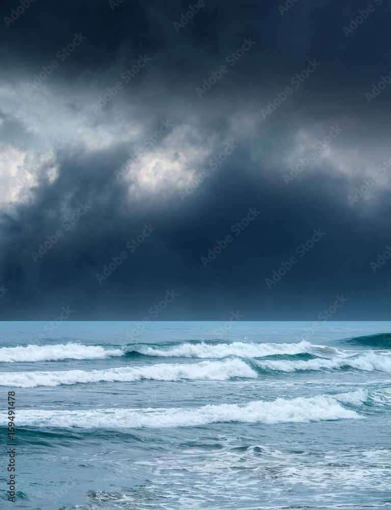 stormy day on beach