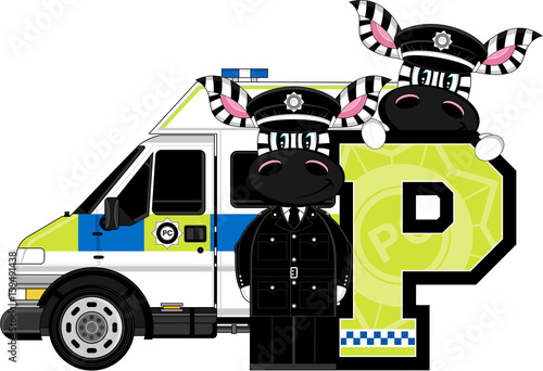 P is for Police - Zebra Policeman