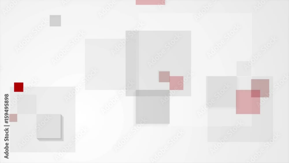 Abstract tech minimal geometric red and grey squares motion graphic background. Video corporate animation Ultra HD 4K 3840x2160 Abstract tech minimal geometric red and grey squares motion graphic background. Video corporate animation Ultra HD 4K 3840x2160