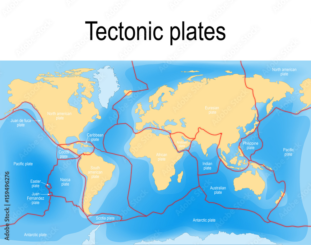 Plate tectonics map