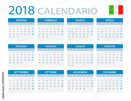 Calendar 2018 - Italian Version
