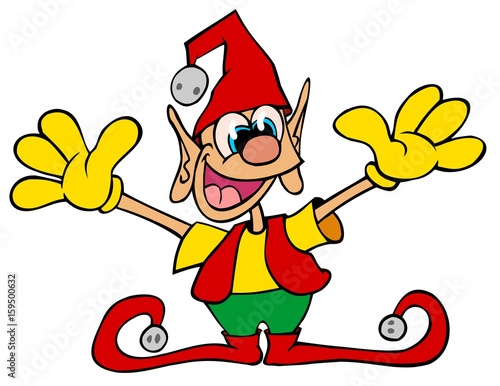 Oddball creature related to Santa's Elves, zany pixie