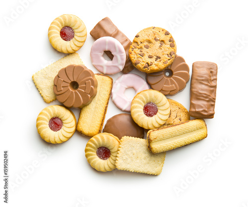 Various sweet biscuits.