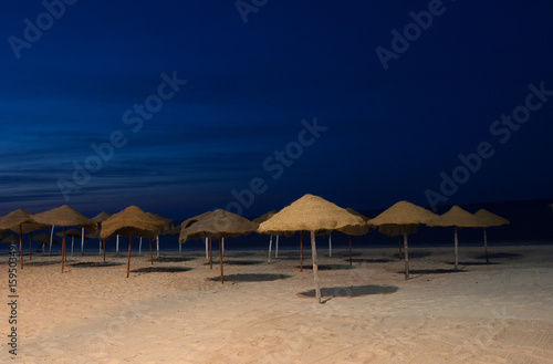 Kolory nocnej pla  y w Tunezji