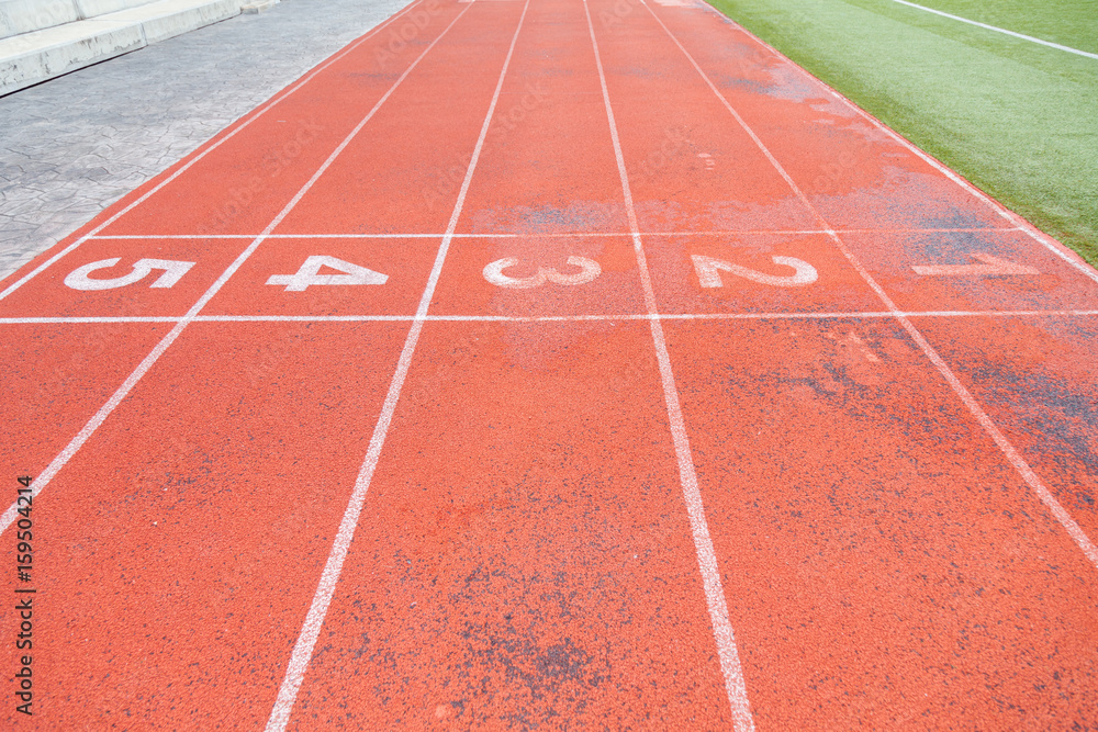 Fototapeta premium Racetrack with a symbolic number.