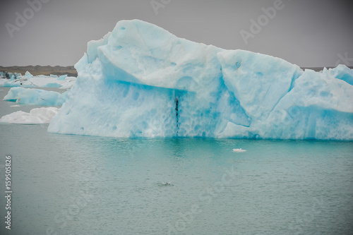 Melting of the glacier. global warming