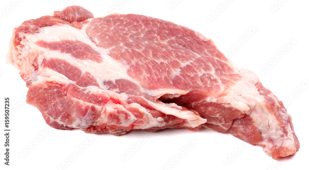 fresh raw meat isolated on white background