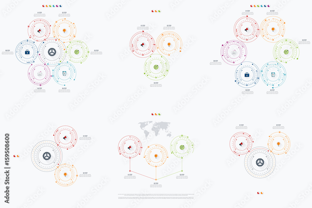 Set with infographics Set with infographics