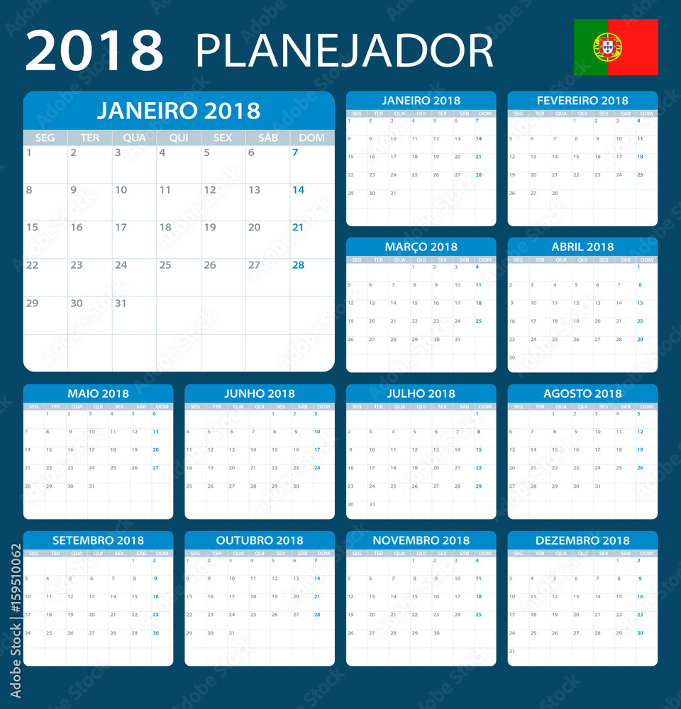 Planner 2018 - Portuguese Version Planner 2018 - Portuguese Version