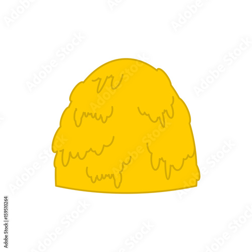 Hay stack isolated. Haystack on white background. agricultural