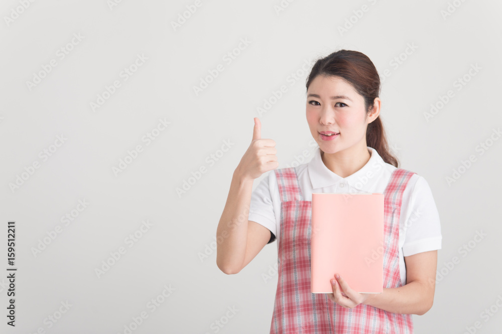保育士・白バック 保育士・白バック
