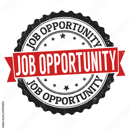 Job opportunity sign or stamp