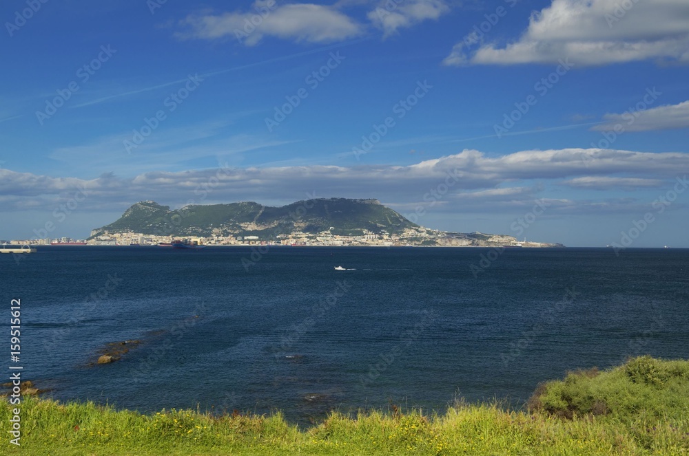 View from Parque de Centenario to Gibraltar View from Parque de Centenario to Gibraltar