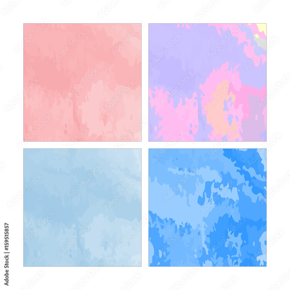 Set of watercolor abstract painting backgrounds