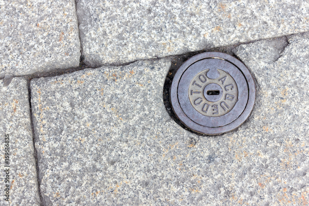 Manhole cover Italian water supply
