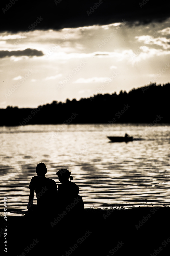 Couple at lake