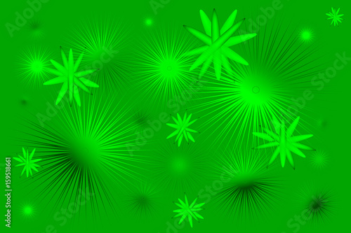green stars background
