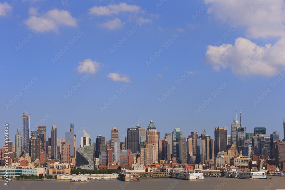 Fototapeta premium マンハッタン パノラマシルエット