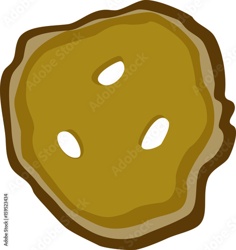 Marinated sliced pickle vector