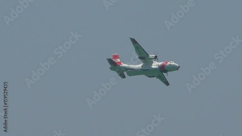 Coast Guard airplane in flight