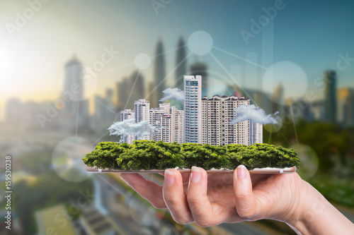 Business smart city concept photo