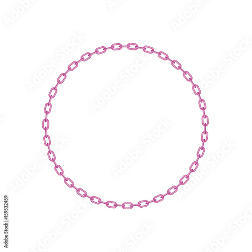 Pink chain in shape of circle