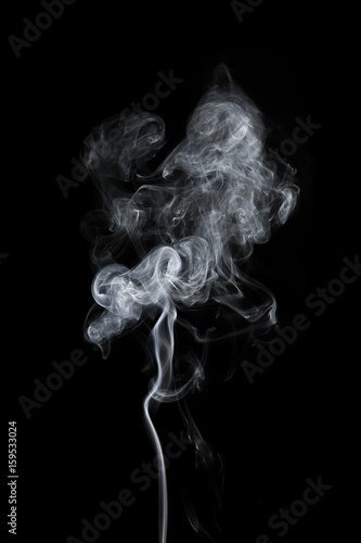 Fototapeta Naklejka Na Ścianę i Meble -  white smoke isolated on black