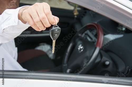 Hand with a car keys in car © Suwatchai