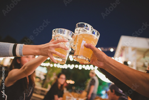 Cheers to the best friends,Group Of Friends Enjoying Evening Drinks,vintage style.