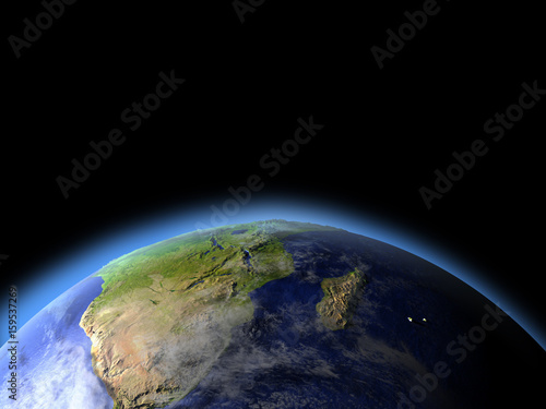 Fototapeta Naklejka Na Ścianę i Meble -  South Africa from space