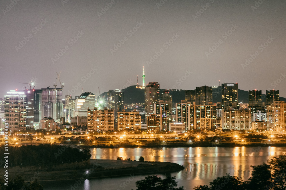 The night cityscape of Seoul
