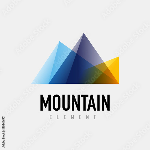 Mountain logo geometric design