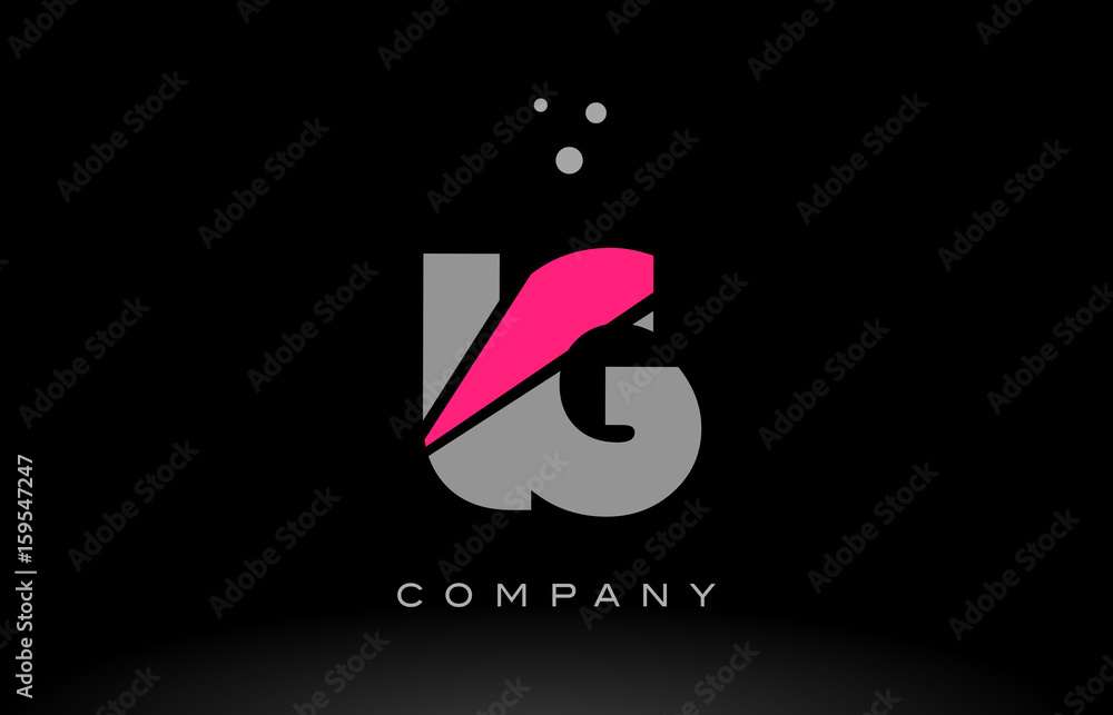 lg l g alphabet letter logo pink grey black icon lg l g alphabet letter logo pink grey black icon