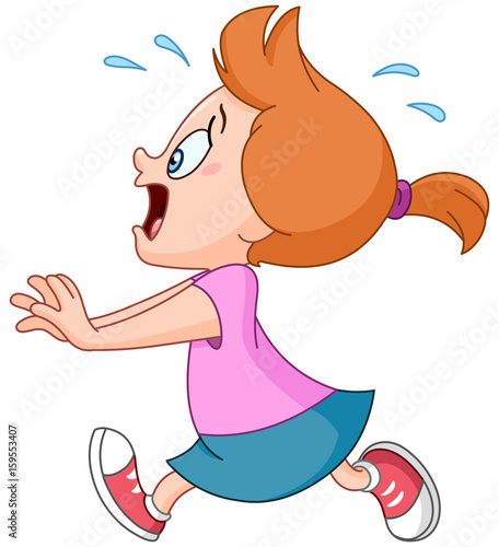 Running panic girl