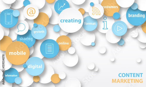CONTENT MARKETING Vector Banner