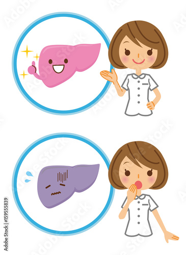 肝臓とナース