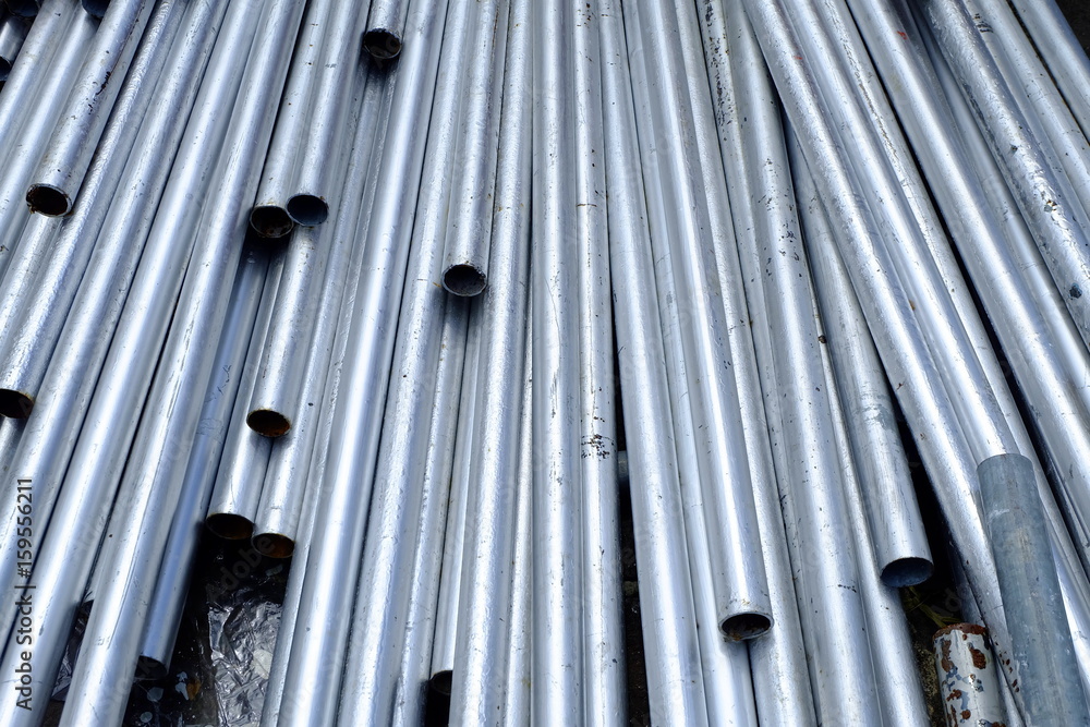 Pile of Metal Pipes. Pile of Metal Pipes.