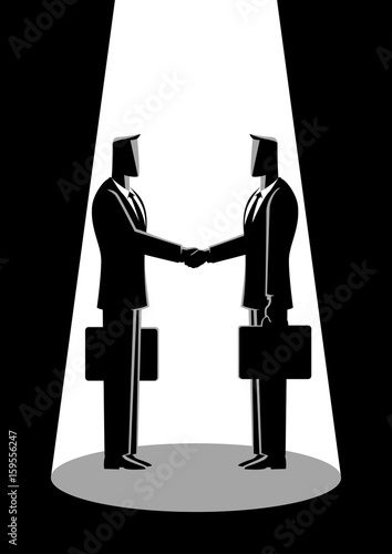 Wwo businessmen shaking hands