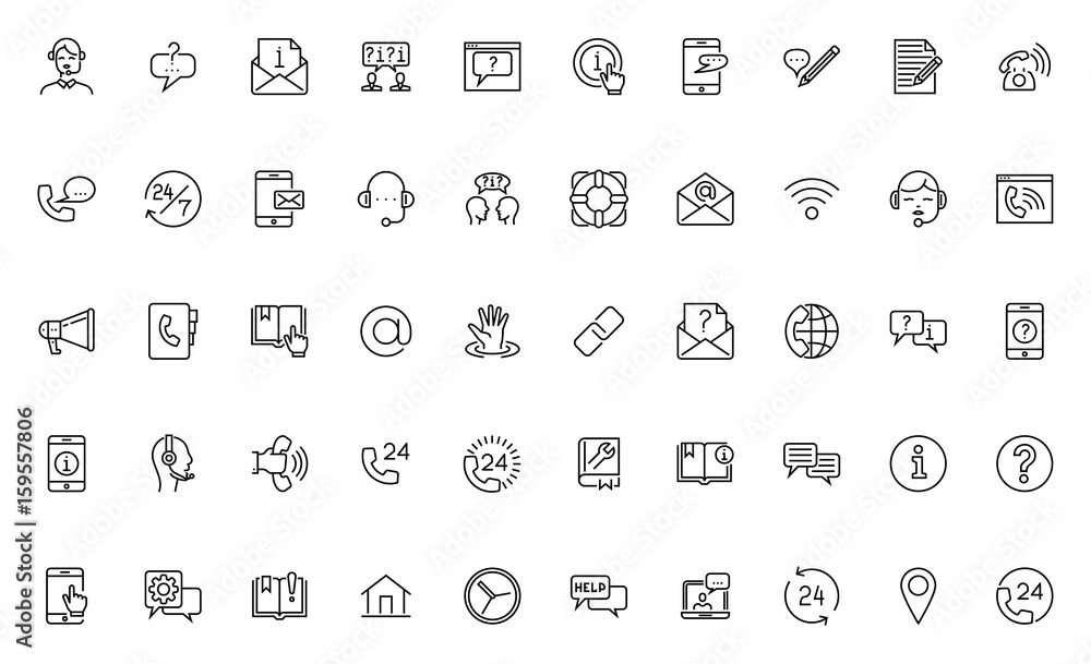 Simple Set of Help, Support and Contact Us Related Vector Line Icons. Contains such Icons as Phone Assistant, Online Help, Support Service, Video Chat. Editable Stroke. 64x64 Pixel Perfect. Simple Set of Help, Support and Contact Us Related Vector Line Icons. Contains such Icons as Phone Assistant, Online Help, Support Service, Video Chat. Editable Stroke. 64x64 Pixel Perfect.