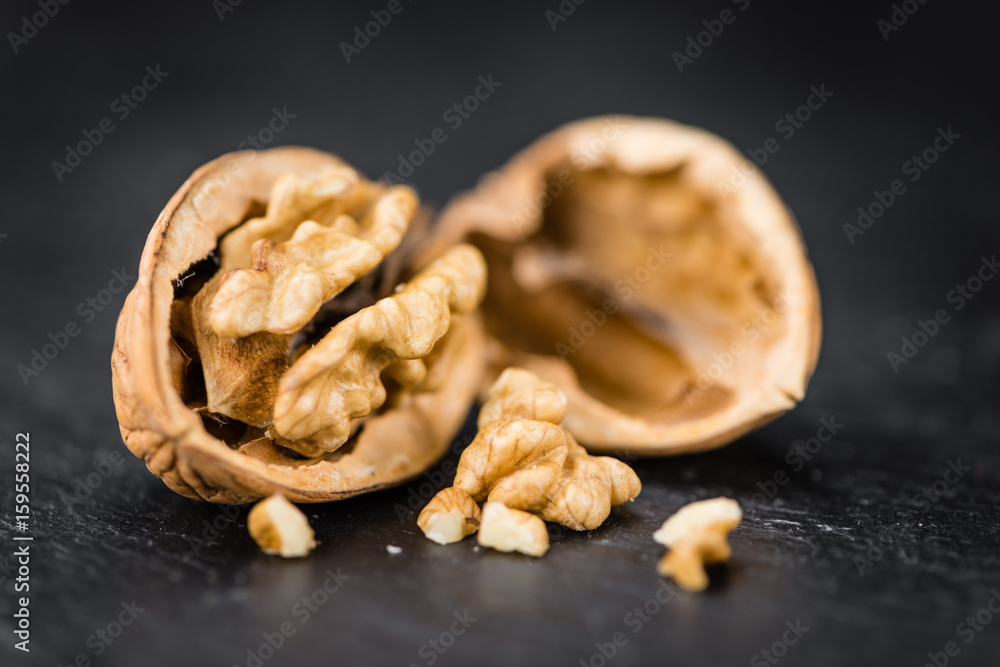 Portion of Whole Walnuts (selective focus) Portion of Whole Walnuts (selective focus)