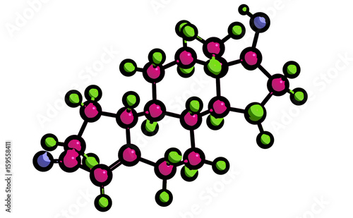 Molecular structure of nandrolone photo