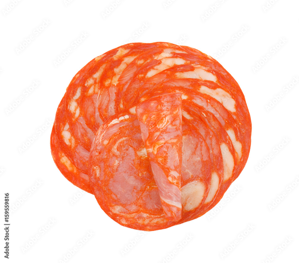 slices of chorizo salami slices of chorizo salami