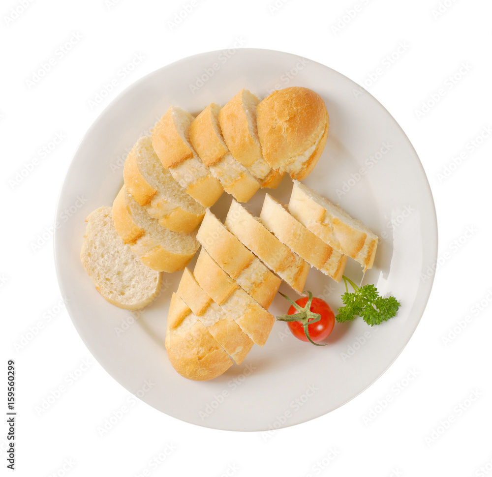 sliced french baguette sliced french baguette