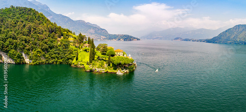 Villa del Balbianello (1787) - Lavedo - Lenno - Lago di Como (IT) - Vista Aerea panoramica 