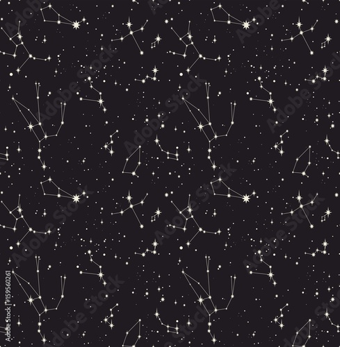 star constellation seamless vector pattern