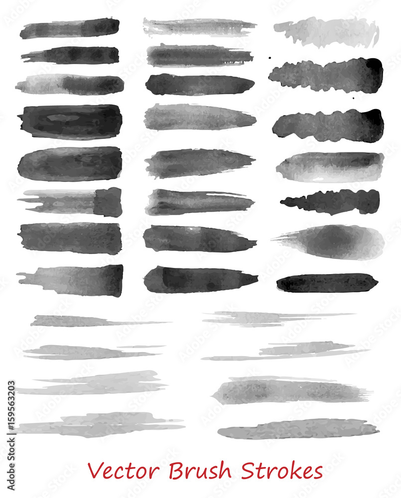 Big vector brush strokes set. Hand drawn elements for your design. Grungy textures. Eps10 Big vector brush strokes set. Hand drawn elements for your design. Grungy textures. Eps10