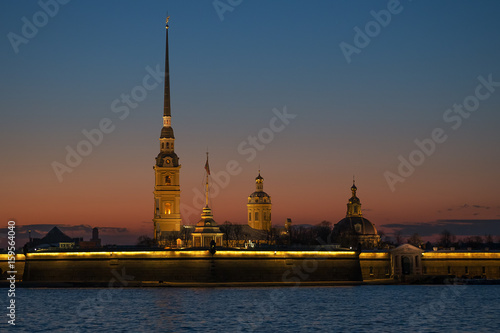 Peter and Paul fortress in sunset, Saint-Petersburg, Russia © Vladimir V