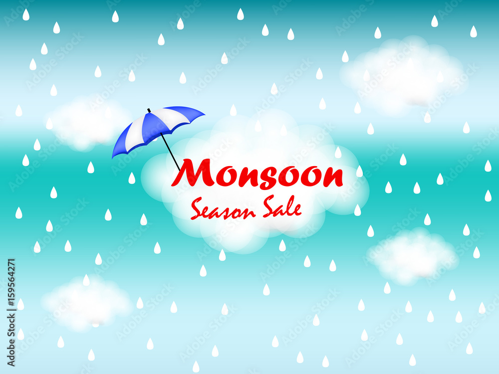 Monsoon season background Stock Vector | Adobe Stock
